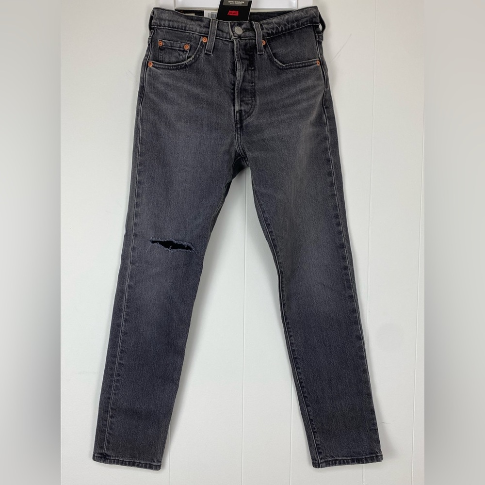 New Levi's® Premium 501® Skinny High Rise Women’s Jeans Dark Wash Black 24 x 28